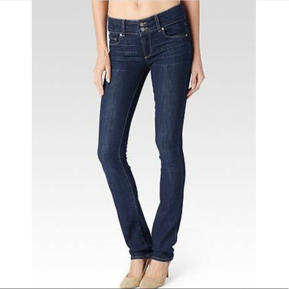 Paige hidden hills straight  jeans 27 dark wash